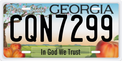 GA license plate CQN7299