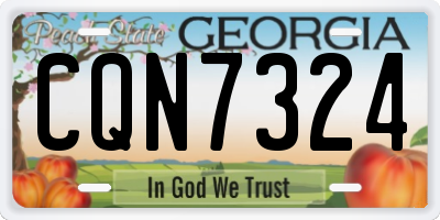 GA license plate CQN7324
