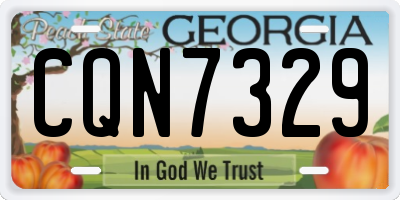 GA license plate CQN7329