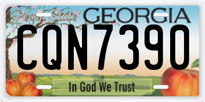 GA license plate CQN7390