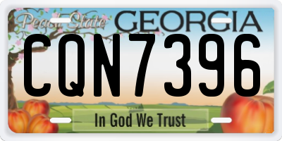 GA license plate CQN7396