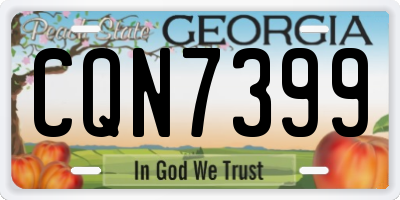 GA license plate CQN7399