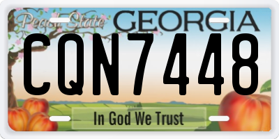 GA license plate CQN7448