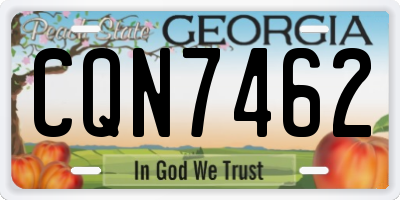 GA license plate CQN7462