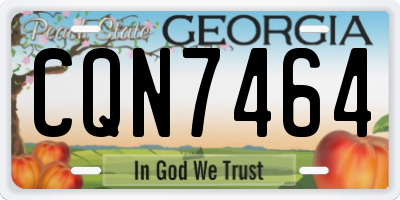 GA license plate CQN7464