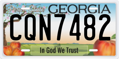 GA license plate CQN7482