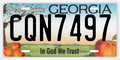 GA license plate CQN7497