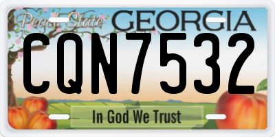 GA license plate CQN7532