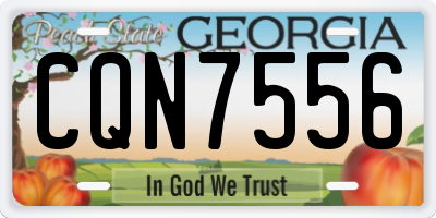 GA license plate CQN7556
