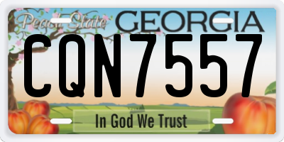 GA license plate CQN7557