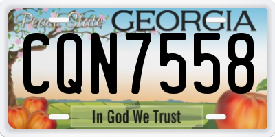 GA license plate CQN7558