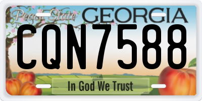 GA license plate CQN7588