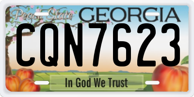 GA license plate CQN7623