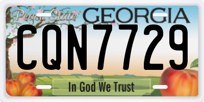 GA license plate CQN7729