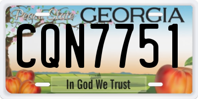 GA license plate CQN7751