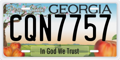 GA license plate CQN7757