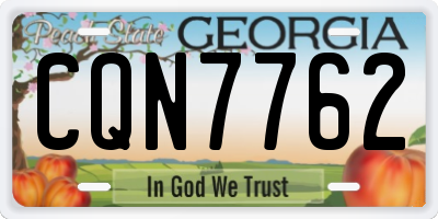 GA license plate CQN7762