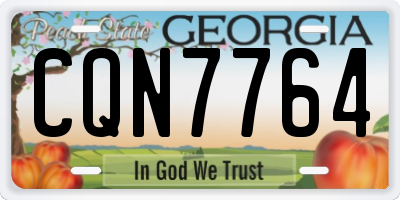 GA license plate CQN7764