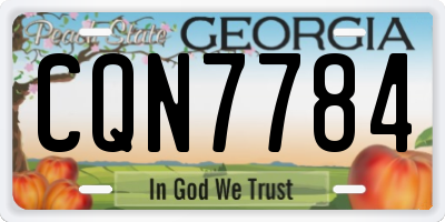 GA license plate CQN7784