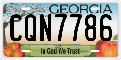 GA license plate CQN7786