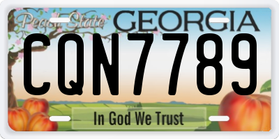 GA license plate CQN7789
