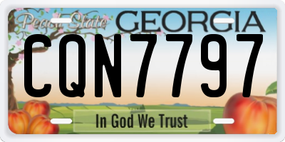 GA license plate CQN7797