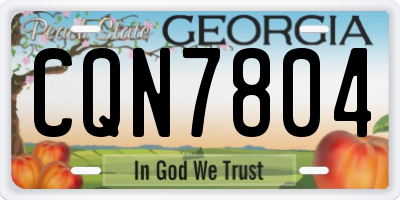 GA license plate CQN7804