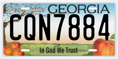 GA license plate CQN7884