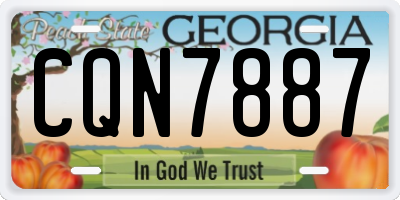 GA license plate CQN7887