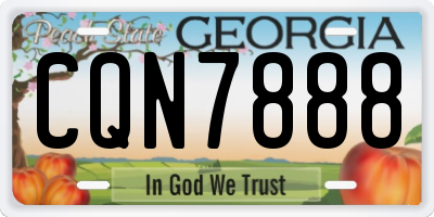 GA license plate CQN7888