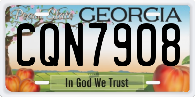 GA license plate CQN7908