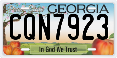 GA license plate CQN7923
