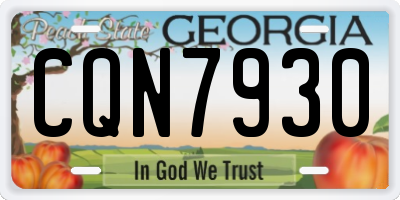 GA license plate CQN7930