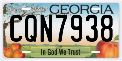 GA license plate CQN7938