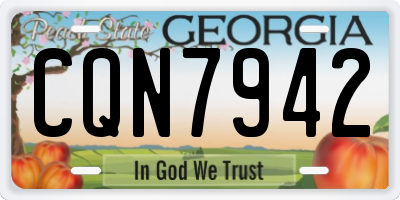 GA license plate CQN7942
