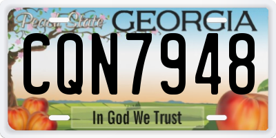 GA license plate CQN7948