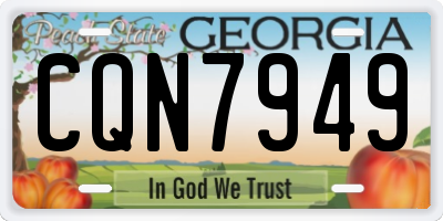 GA license plate CQN7949