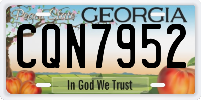 GA license plate CQN7952