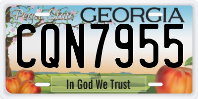 GA license plate CQN7955