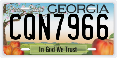 GA license plate CQN7966
