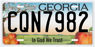 GA license plate CQN7982