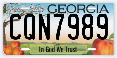 GA license plate CQN7989