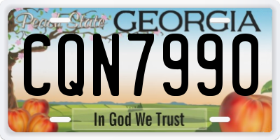 GA license plate CQN7990