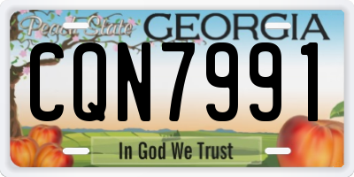 GA license plate CQN7991