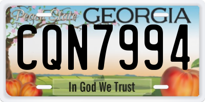 GA license plate CQN7994