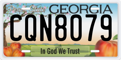 GA license plate CQN8079