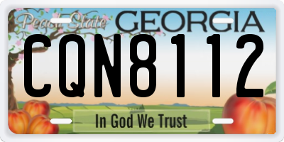 GA license plate CQN8112