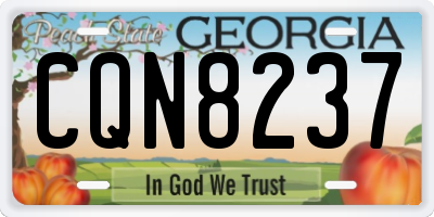 GA license plate CQN8237