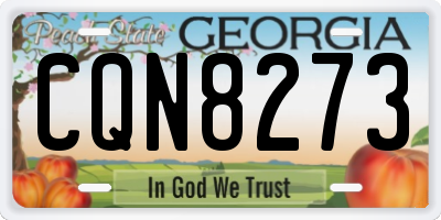 GA license plate CQN8273