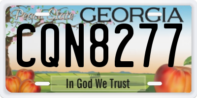 GA license plate CQN8277